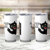 Funny Fck Ice Black Cat Tumbler Cup Resist Minneapolis Political