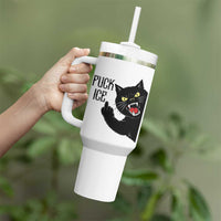Funny Fck Ice Black Cat Tumbler With Handle Resist Minneapolis Political