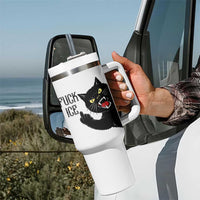 Funny Fck Ice Black Cat Tumbler With Handle Resist Minneapolis Political