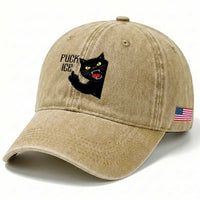 Funny Fck Ice Black Cat Washed Cotton Baseball Cap Resist Minneapolis Political