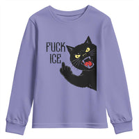 Funny Fck Ice Black Cat Youth Sweatshirt Resist Minneapolis Political
