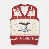 Can Not Tread On Us Minnesota Loon V-Neck Knit Sweater Vest Anti ICE MN Protest