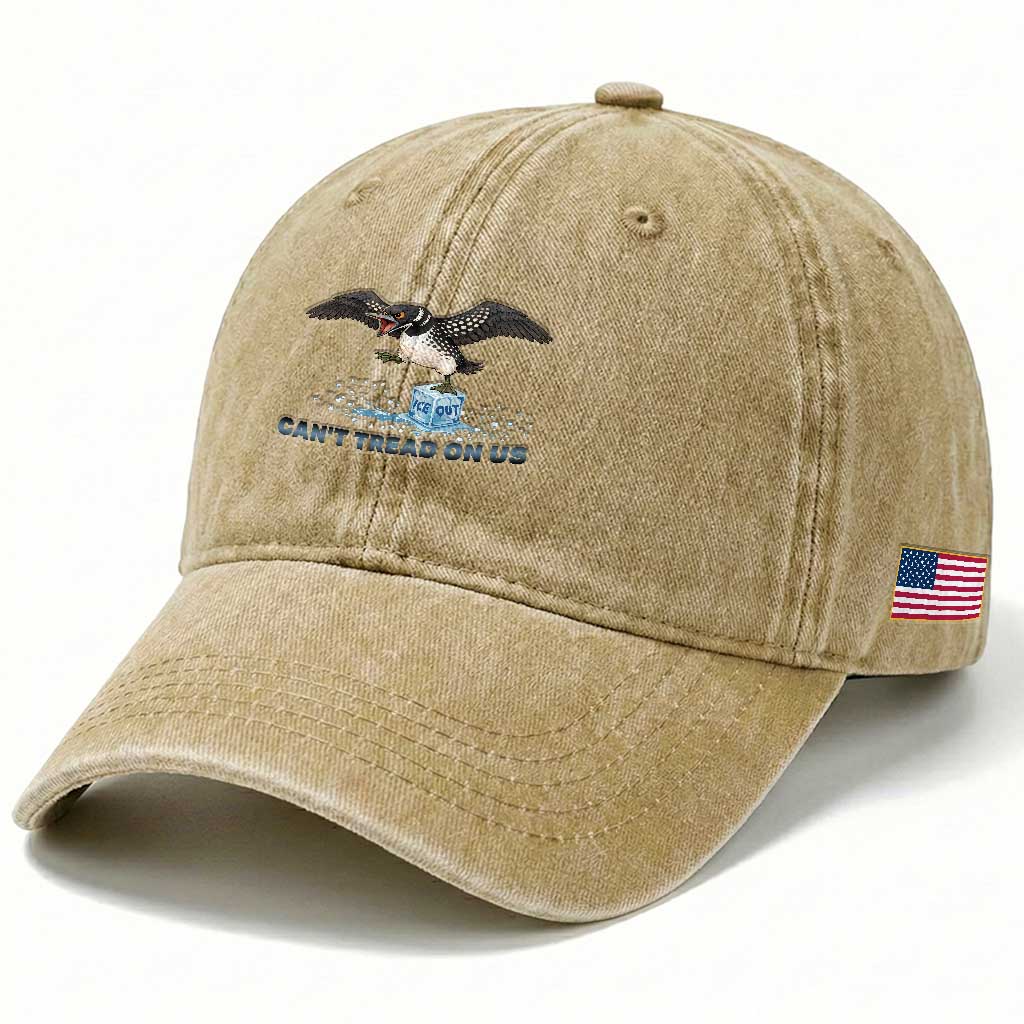 Can Not Tread On Us Minnesota Loon Washed Cotton Baseball Cap Anti ICE MN Protest