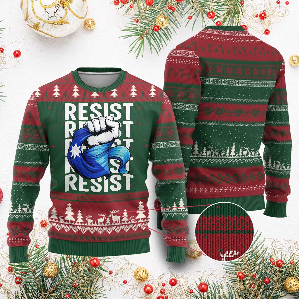 Minnesota Resist Ice Out Ugly Christmas Sweater Support MN Anti Ice Movement