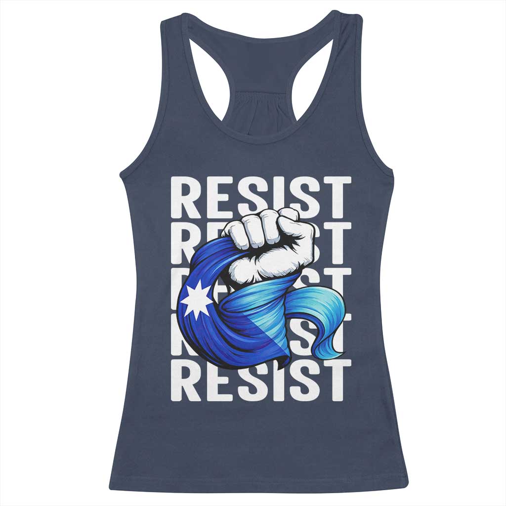 Minnesota Resist Ice Out Racerback Tank Top Support MN Anti Ice Movement
