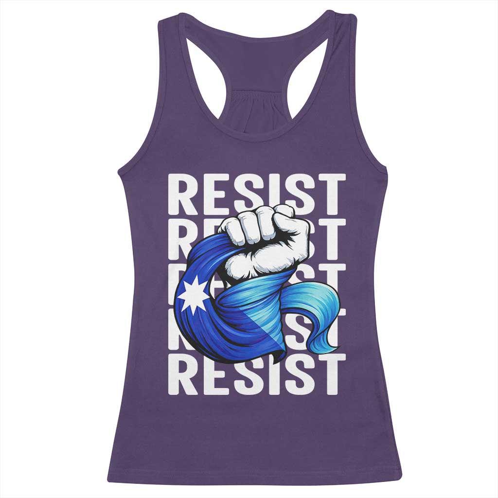 Minnesota Resist Ice Out Racerback Tank Top Support MN Anti Ice Movement
