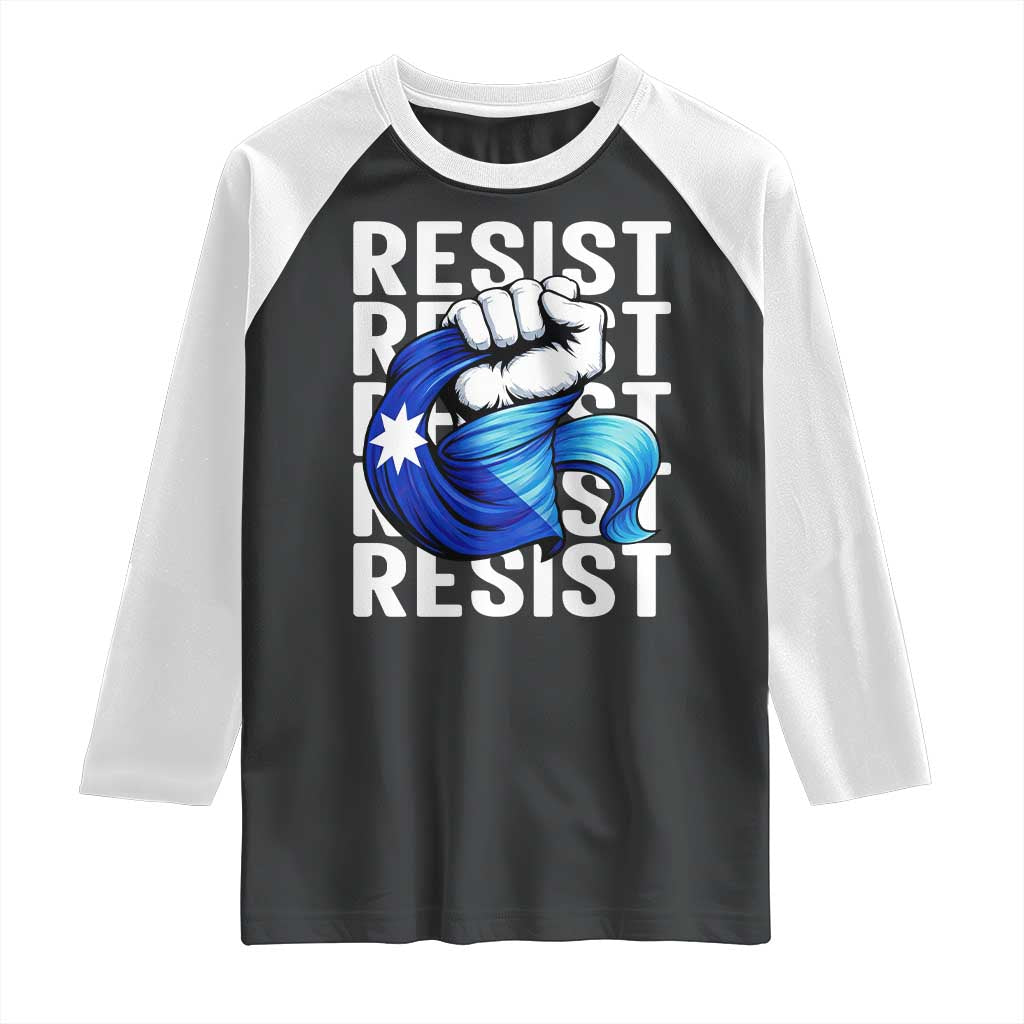 Minnesota Resist Ice Out Raglan Shirt Support MN Anti Ice Movement