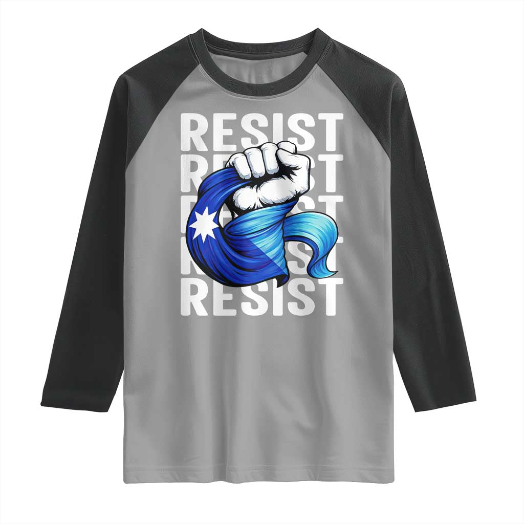 Minnesota Resist Ice Out Raglan Shirt Support MN Anti Ice Movement