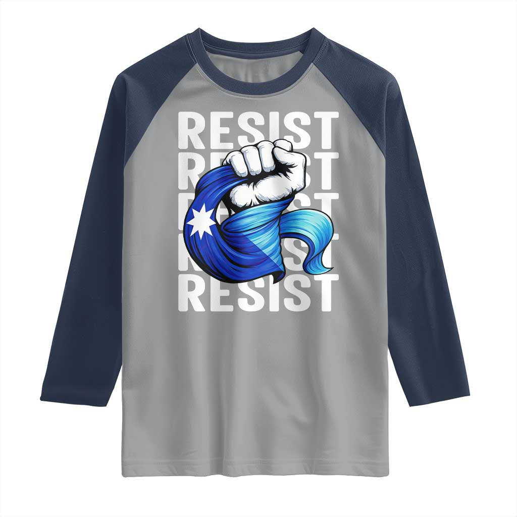 Minnesota Resist Ice Out Raglan Shirt Support MN Anti Ice Movement