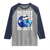 Minnesota Resist Ice Out Raglan Shirt Support MN Anti Ice Movement