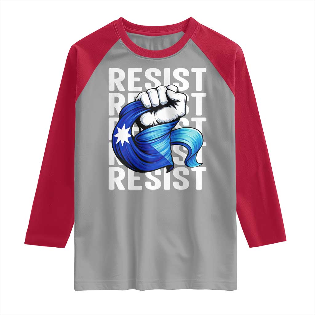 Minnesota Resist Ice Out Raglan Shirt Support MN Anti Ice Movement