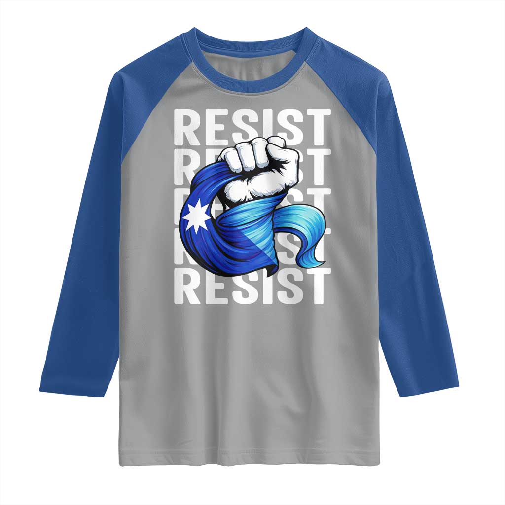 Minnesota Resist Ice Out Raglan Shirt Support MN Anti Ice Movement