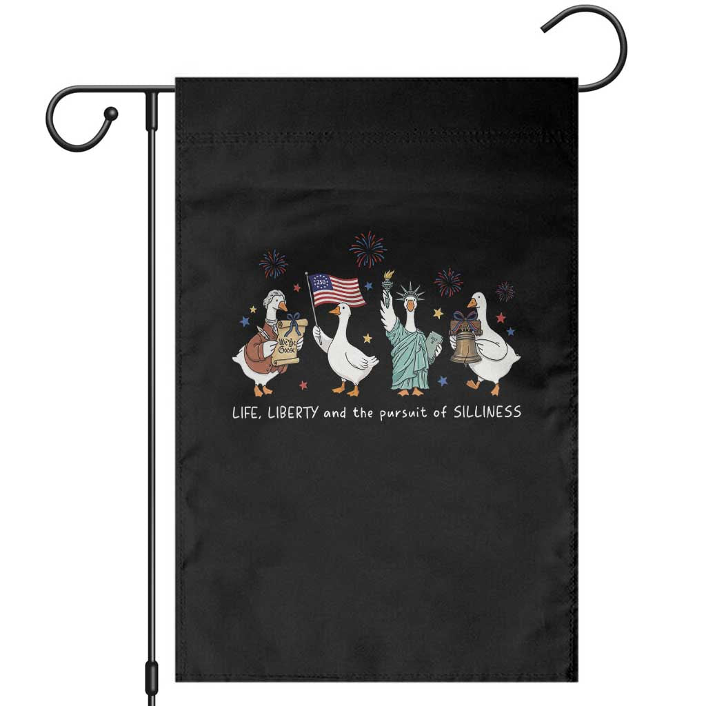 Funny Patriotic Goose Life Liberty Silliness Garden Flag America 250th Anniversary