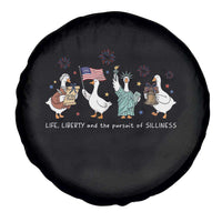 Funny Patriotic Goose Life Liberty Silliness Spare Tire Cover America 250th Anniversary