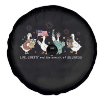 Funny Patriotic Goose Life Liberty Silliness Spare Tire Cover America 250th Anniversary
