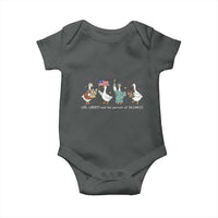 Funny Patriotic Goose Life Liberty Silliness Baby Onesie America 250th Anniversary