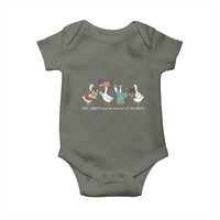 Funny Patriotic Goose Life Liberty Silliness Baby Onesie America 250th Anniversary