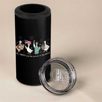 Funny Patriotic Goose Life Liberty Silliness 4 in 1 Can Cooler Tumbler America 250th Anniversary
