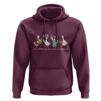 Funny Patriotic Goose Life Liberty Silliness Hoodie America 250th Anniversary
