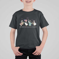 Funny Patriotic Goose Life Liberty Silliness T Shirt For Kid America 250th Anniversary