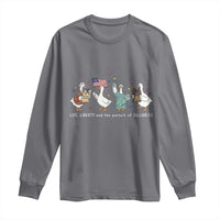 Funny Patriotic Goose Life Liberty Silliness Long Sleeve Shirt America 250th Anniversary