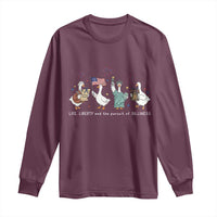 Funny Patriotic Goose Life Liberty Silliness Long Sleeve Shirt America 250th Anniversary