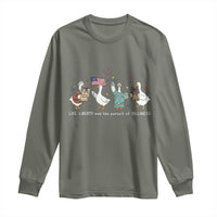 Funny Patriotic Goose Life Liberty Silliness Long Sleeve Shirt America 250th Anniversary
