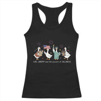 Funny Patriotic Goose Life Liberty Silliness Racerback Tank Top America 250th Anniversary