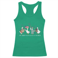 Funny Patriotic Goose Life Liberty Silliness Racerback Tank Top America 250th Anniversary