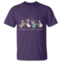 Funny Patriotic Goose Life Liberty Silliness T Shirt America 250th Anniversary