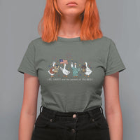 Funny Patriotic Goose Life Liberty Silliness T Shirt For Women America 250th Anniversary
