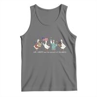 Funny Patriotic Goose Life Liberty Silliness Tank Top America 250th Anniversary