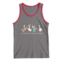 Funny Patriotic Goose Life Liberty Silliness Tank Top America 250th Anniversary