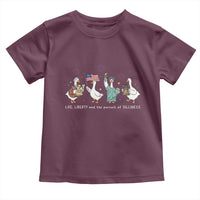 Funny Patriotic Goose Life Liberty Silliness Toddler T Shirt America 250th Anniversary