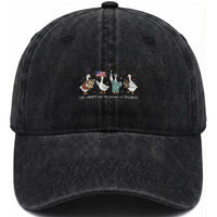 Funny Patriotic Goose Life Liberty Silliness Washed Cotton Baseball Cap America 250th Anniversary