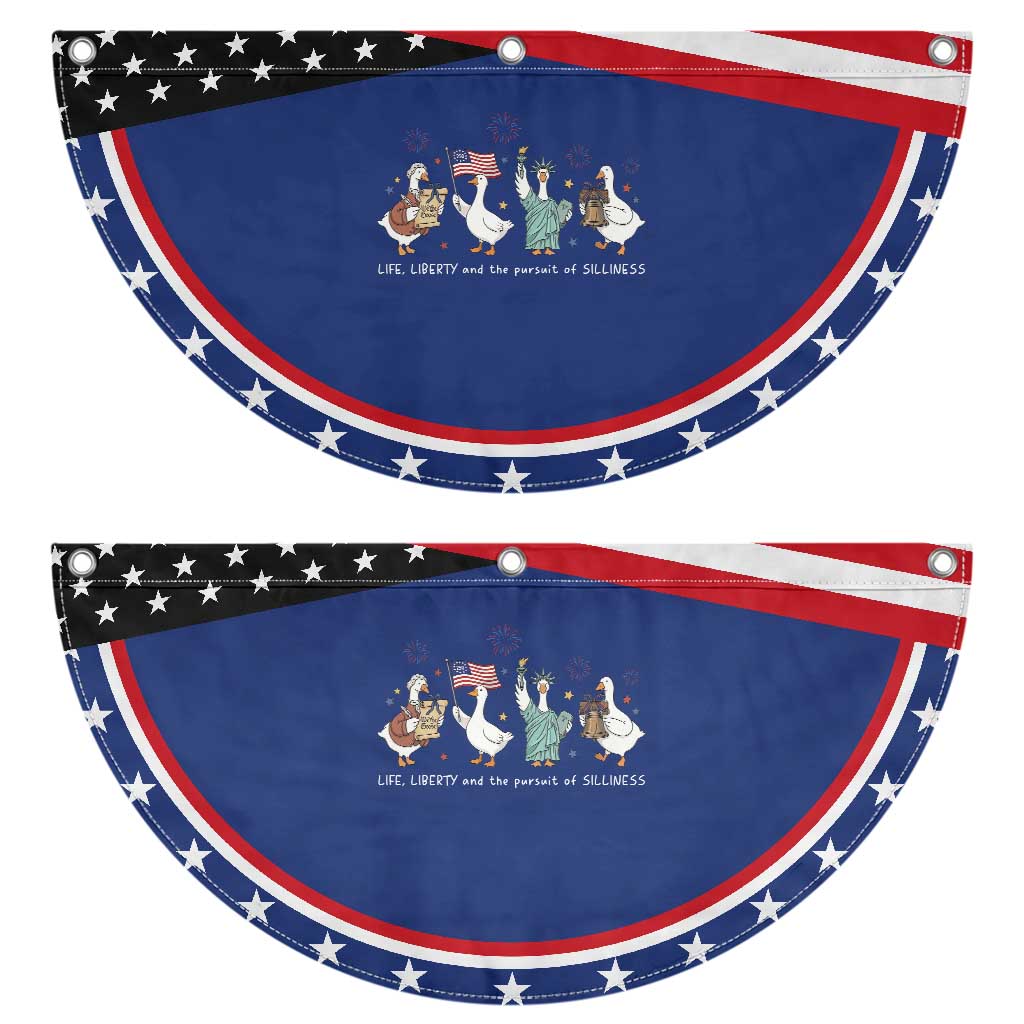 Funny Goose Life Liberty Silliness Patriotic Fan Flag USA 250th Anniversary