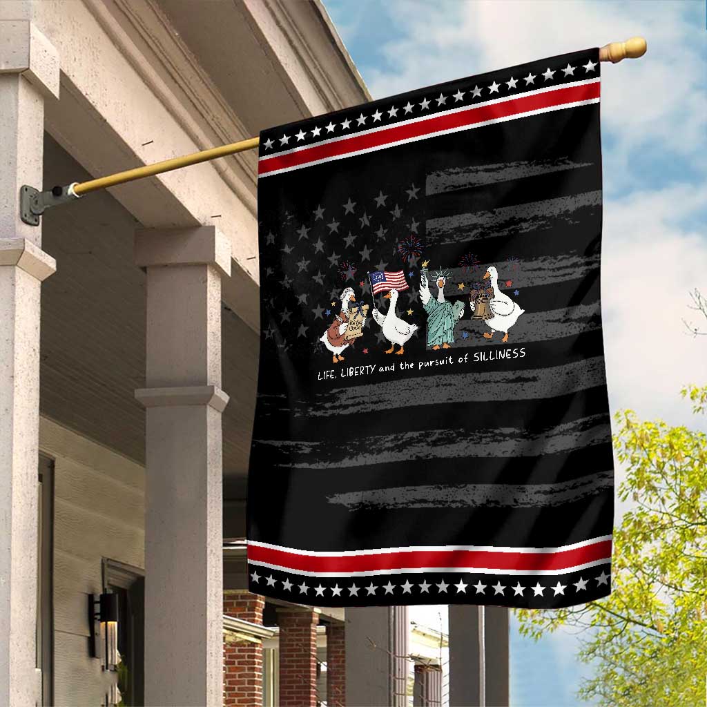 Funny Patriotic Goose Life Liberty Silliness Garden Flag America 250th Anniversary