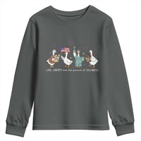 Funny Patriotic Goose Life Liberty Silliness Youth Sweatshirt America 250th Anniversary
