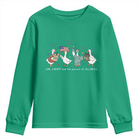 Funny Patriotic Goose Life Liberty Silliness Youth Sweatshirt America 250th Anniversary