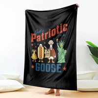 Just A Patriotic Goose Throw Blanket America 250th Anniversary