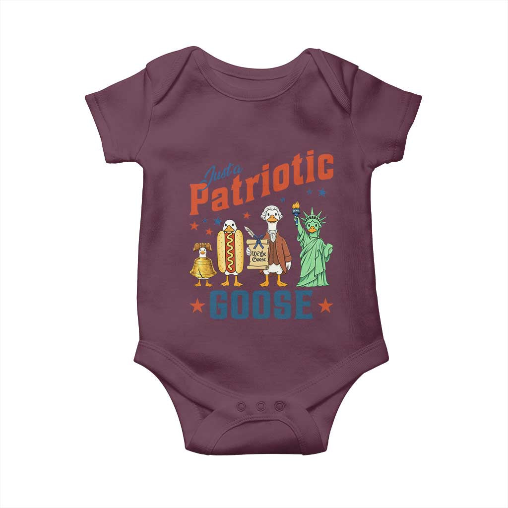 Just A Patriotic Goose Baby Onesie America 250th Anniversary