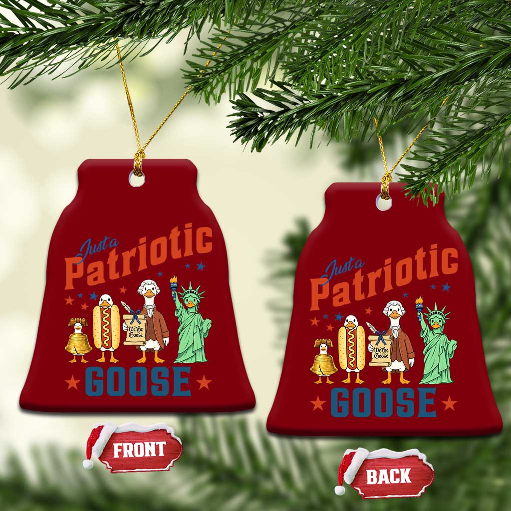 Just A Patriotic Goose Ceramic Ornament America 250th Anniversary