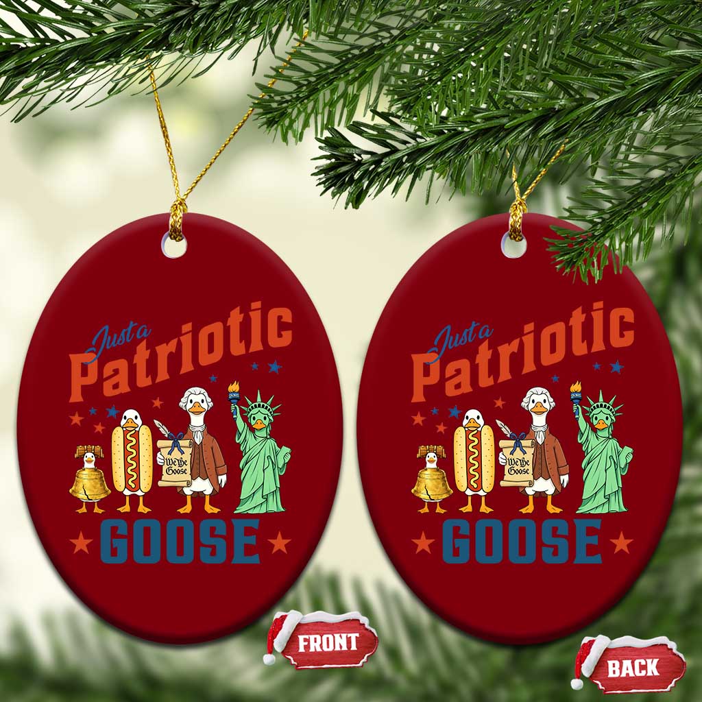 Just A Patriotic Goose Ceramic Ornament America 250th Anniversary