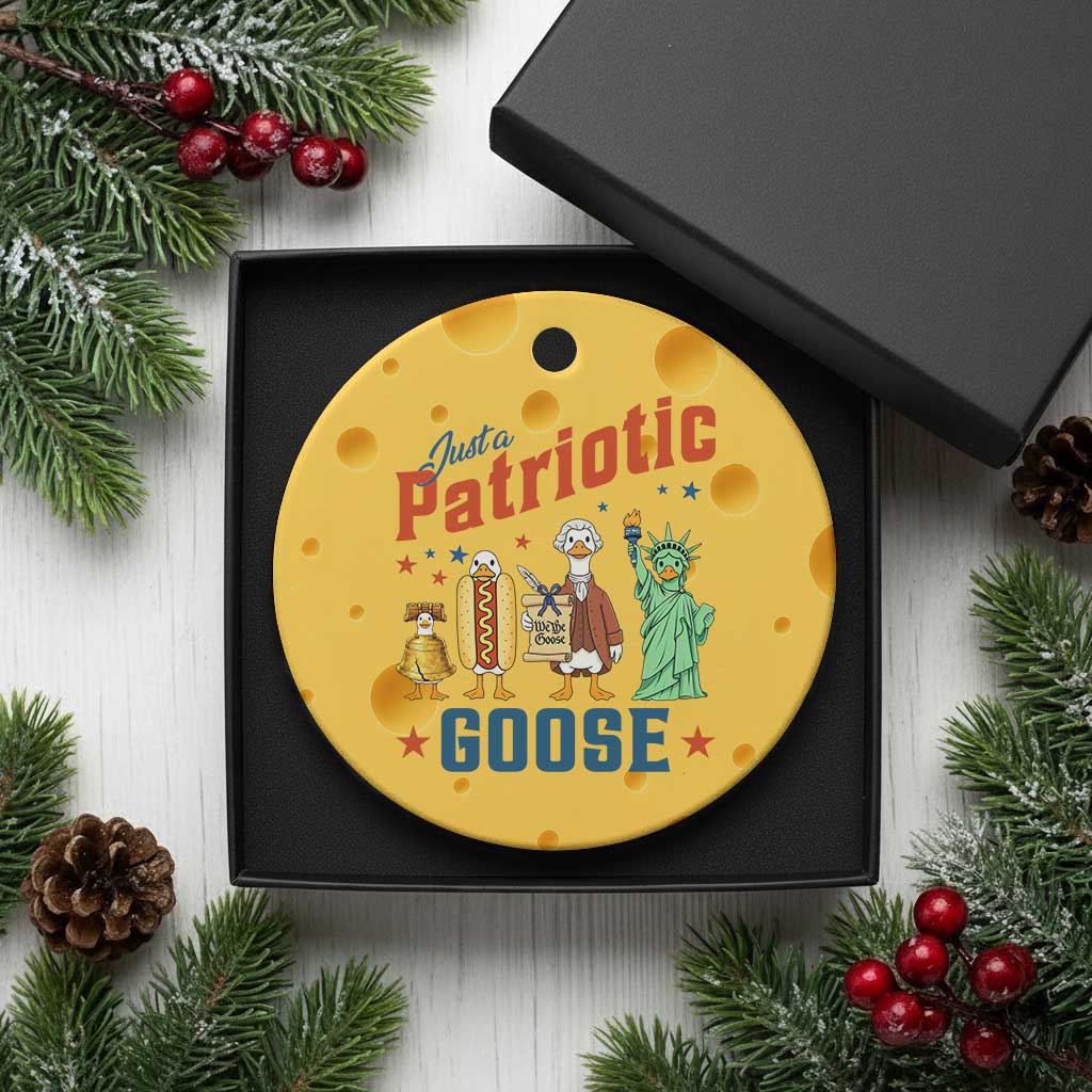 Just A Patriotic Goose Ceramic Ornament America 250th Anniversary