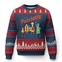 Just A Patriotic Goose Ugly Christmas Sweater America 250th Anniversary