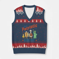 Just A Patriotic Goose V-Neck Knit Sweater Vest America 250th Anniversary