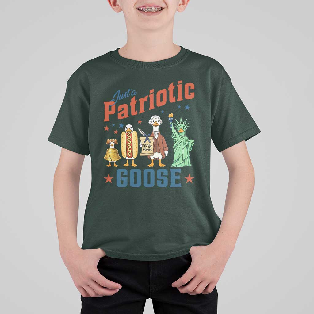 Just A Patriotic Goose T Shirt For Kid America 250th Anniversary