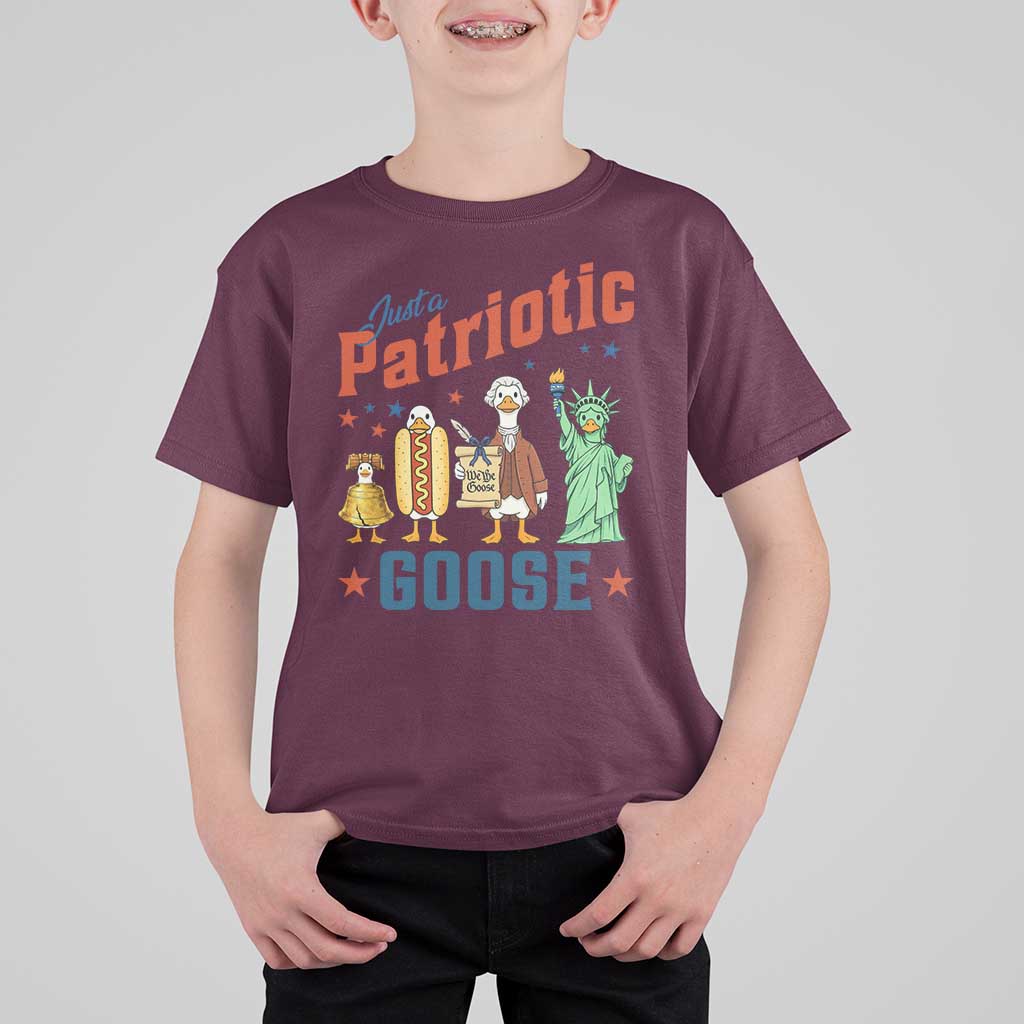 Just A Patriotic Goose T Shirt For Kid America 250th Anniversary
