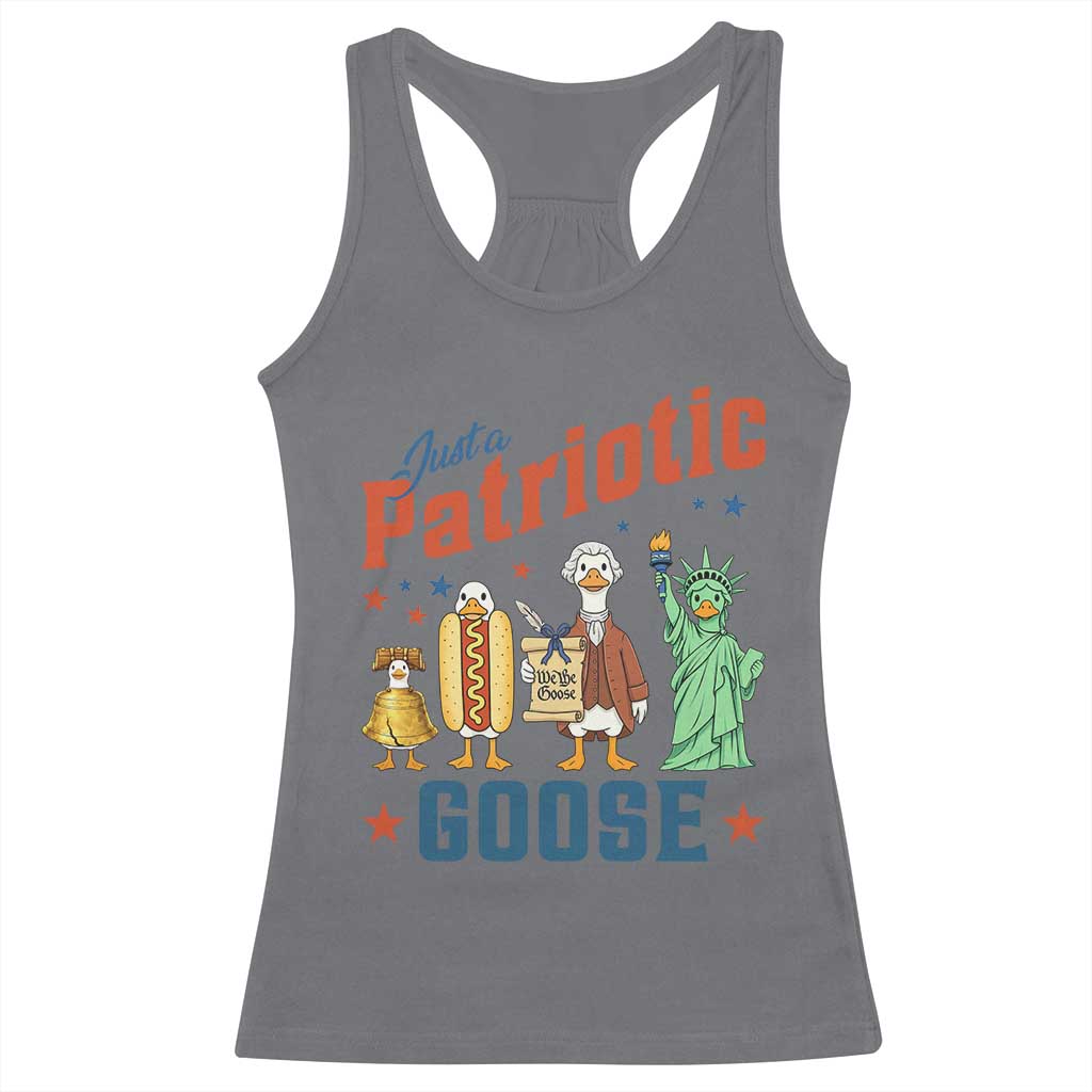 Just A Patriotic Goose Racerback Tank Top America 250th Anniversary