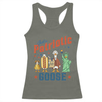 Just A Patriotic Goose Racerback Tank Top America 250th Anniversary